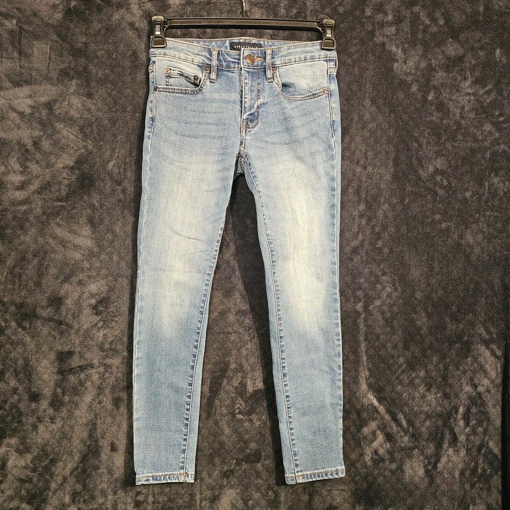 Aeropostale Women's Size 4 Blue Skinny Light Wash Cotton Blend Stretch Jeggings - Picture 1 of 7